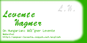 levente wagner business card